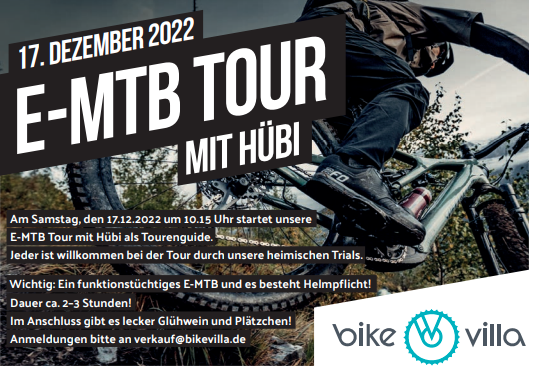 E-MTB Tour am 17.12.22 mit HÜBI!